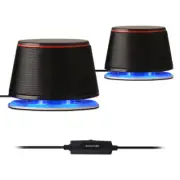 SW102 Computer Speakers, 5Wx2, Deep Bass in Small Body,