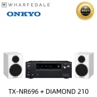 在飛比找蝦皮購物優惠-送高級發燒線 ONKYO 696擴大機＋WHARFEDALE