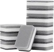 zolyet 10PC Sponge Dishwashing Wipe Household Sided Pot Brush Kitchen Housework Cleaning Rounded Three Layer Sponge Scouring Pad Grey Pack of 10