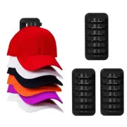 3pc Hat Organizer Baseball Caps Rack Hats 3piece Adhesive Hooks Wall 1 Up Short