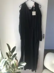 Sass & Bide RTW Run Free Navy Silk Dress BNWT SIZE 44 Quality Has Pockets!