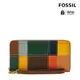 送禮首選★FOSSIL Logan 多層真皮拉鍊RFID防盜長夾-彩色拼接 SL8220194【美國時尚品牌】 附防塵袋+提袋【全館滿額折價★跨店APP下單最高20%點數回饋】