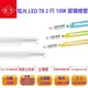 最新版 旭光 ET8-2FT LED T8 2尺 10W 全電壓 超廣角 日光燈管 可加購 T8串接層板空台