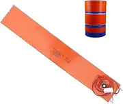 Metal Barrel Heater Bucket Barrel Tire, Silicone Rubber Electric Heating Tape with Knob Type Temperature Switch Explosion Proof Barrel Tape Heater for 55-Gallon Barrels (100L(26.5gal)/47.2*9.8IN/1500