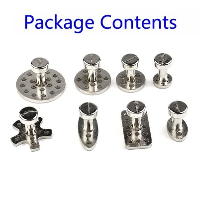 8Sizes - Car Body Dent Repair Aluminum Puller Tabs Cold Glue Kit Paintless Tool