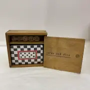 Card and 5 Dice Game wooden box Pier 1 New Sealed Original vintage complete