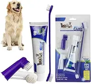 Toothbrush and Toothpaste for Small Dogs,Toothpaste Set for Puppy Kitten | Complete Small Dogs Teeth Care Kit for Home, Pet Store, Pet Hospital, Pet Shelter Puchen