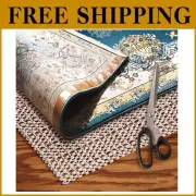 Lightweight Anti-Slip Rug Pad 9'x12' - Durable Protection for Hardwood Floors