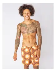 [Skwosh] Yeah Baby Shorts in Brown Seersucker