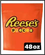 REESE'S PIECES Peanut Butter Candy in a Crunchy Shell, 48 oz Bulk Bag