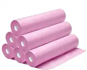 ALFORDSON Disposable Bed Sheet 300Pcs Massage Table Sheets, 6 Rolls Breathable Non-Woven SPA Massage Table Cover in 180cm x 80cm, Water & Oil Proof Bed Cover for SPA Tattoo Beauty Salon, Pink