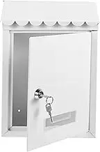 Homoyoyo Vintage Wall Mount Mailbox Durable Metal Post Box for Outdoor Use Lockable Design for Security for Home and Garden Decor Weather Resistant and Stylish