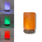 USB Colour Changing Salt Himalayan Lamp - Cylinder Shape Pink Rock LED Light