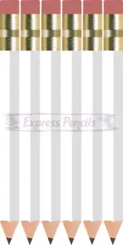 72 White Half short mini small Golf Hexagon #2 Pencils ExpressPencilsTM