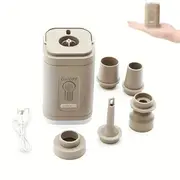 NNETM Khaki Portable Wireless Electric Air Pump