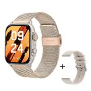COLMI C81 2.0'' AMOLED Smartwatch Support AOD, 100 Sports Modes, IP68 Waterproof Smart Watch Men Women PK Ultra Series 8 Gold Metal Strap