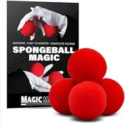 Magic Makers Magic Tricks You Can Master: Spongeballs Combo - Instructional Magic Training - Pack of 4 Spongeballs Included