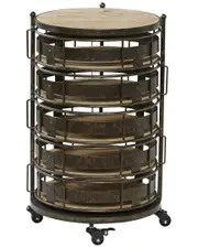 Peyton Lane Farmhouse Storage Cart