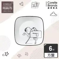 在飛比找博客來優惠-【美國康寧 CORELLE】SNOOPY復刻黑白方形6吋早餐