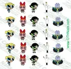 Powerpuff Girls Nail Decals Set of 25 Salon Quality