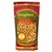 Roasted Unsalted Cashews 4 Lb.
