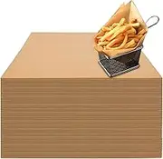 100 Count Pre-Cut Deli Wax Paper Sheets, 12x12" Natural Kraft Parchment Paper Sheets for Food Basket Liners, Greaseproof Deli Squares Sanwich Wrappering Paper for BBQ, Picnic, Festival, Fair Neyimqr