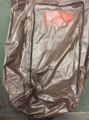(12) RUBBERMAID VINYL REPLACEMENT BAGS Brown for Maid Cart Zippered motel hotel