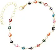 VALICLUD 1pc Colorful Anklet Stones Anklets Evil Eyes Ankle Bracelet Ankle Jewelry Novelty Anklet Foot Pendant Chain Creative Anklet Beach Anklets Beach Ankle Bracelet Tassel Anklet Copper