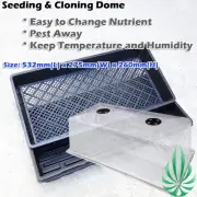 Seeding Cloning Mesh Tray Dome Kit Hydroponics Soiless Rockwool Clay Propagation