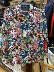 NEW Robert Graham $298 OBISPO Colorful Floral Embroidered Sports Shirt Medium
