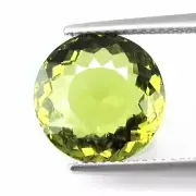 Flawless 6.64ct Round Cut Natural Greenish Yellow Apatite Mined at Madagascar