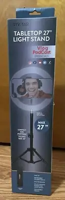 VIVITAR Phone Holder With Ring Light Stand + Carrying Case - NEW!