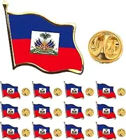 [CINFAC] 6/12/25/50/100 pieces small Republic of Haiti Flag lapel pins for men suit Haitian flag lapel pin badge bulk
