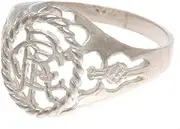Rangers FC Sterling Silver Ring (UK Size: Large) (Silver)