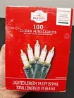 HOLIDAY TIME 100 CLEAR MINI LIGHTS INDOOR OUTDOOR INCANDESCENT green wire
