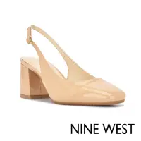 在飛比找momo購物網優惠-【NINE WEST】VILA 9x9 方頭粗跟穆勒鞋-杏色