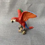 正版散貨 法國PAPO 仿真動物模型玩具 紅金剛鸚鵡 50158