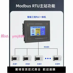 PLC一體機、兼容國產三菱FX3U,內置電源開關4.3寸觸控屏過載保護