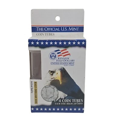 Half Dollar Size The Official U.S. Mint Half Dollar Coin Tubes by Whitman