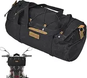 Motorcycle Bags, Motorcycle Seat Bag | Hangable Portable Canvas Portable Rear Storage Backpack | Outdoor Waterproof Retro Accessories C