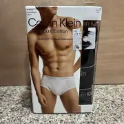 Calvin Klein 4 Pack Mens XXL Classic Fit Cotton Underwear Brief Slip Black