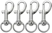 Flag Clips Swivel Snap Hooks, 4 Pcs Zinc Alloy 1.8 Inch Multifunctional Swivel S