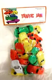 Plastic Traffic Jam 20? Car & Truck Play Set 1970s NOS MIP New Hong Kong