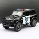 1:34 Ford Bronco Toy Car Diecast Metal Police Car Model Pull Back Boys Toy