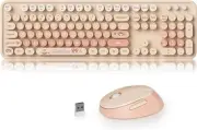 Wireless Keyboard & mouse combo Compact Cute Keyboards for PC Mac Gamer Bear