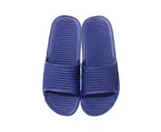 Solid Color Slip On Sandals Anti-slip Slippers Men\'s Flip Flop Shower Shoes-Dark Blue