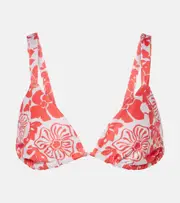 [Faithfull] Faithfull Mary floral bikini top AU 12 red