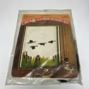 Crewel Embroidery Kit Canadian Geese Picture 6032 by Pauline Denham 1973 NOS