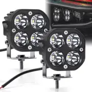 2x 3Inch 80W LED Cube Pods White Off Road Driving Lights Spot Work Light Bar Fog