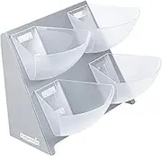 Restaurantware-Met Lux 15.5 x 10 x 10.5 Inch Coffee Accessory Caddy, 1 Premium Coffee And Condiment Organizer - 4 Removable Compartments, Steel Breakroom Organizer, For Home, Office, And More